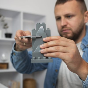 Engenharia e modelagem para substituir peça quebrada com impressão 3D.